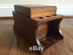 Vintage Pipe Lot+Wood Display Case Holder meerschaum marxman kaywoodie peterson