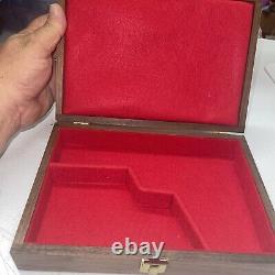 Vintage Pistol Lined Presentation Display Case Colt Remington