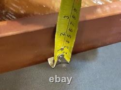 Vintage Portable Wood Display Case Shadow Box Plexi Lid Jewelry Craft Damaged