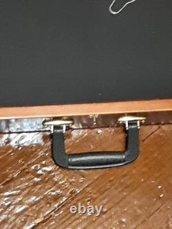 Vintage Portable Wood Display Case Shadow Box Plexi Lid Jewelry Craft Damaged