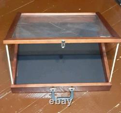 Vintage Portable Wood Display Case Shadow Box Plexi Lid Jewelry Craft Damaged