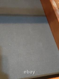 Vintage Portable Wood Display Case Shadow Box Plexi Lid Jewelry Craft Damaged