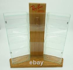 Vintage RARE Wood Ray Ban Bausch Lomb Sunglasses Display Case