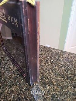 Vintage REXALL General Store Fountain Pen Wooden Display Case THE REXALL PEN'