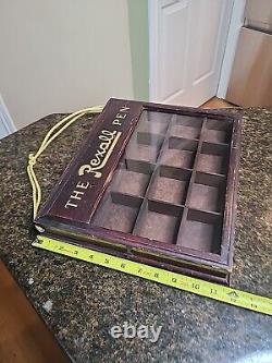 Vintage REXALL General Store Fountain Pen Wooden Display Case THE REXALL PEN'
