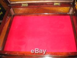 Vintage Real Glass & Wood Table Top Display Case