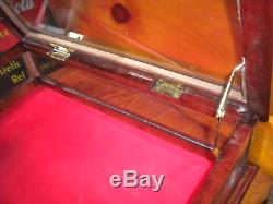 Vintage Real Glass & Wood Table Top Display Case