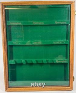 Vintage Remington Glass Front Wood Frame Pocket Knife Counter Display Case