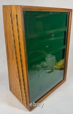 Vintage Remington Glass Front Wood Frame Pocket Knife Counter Display Case