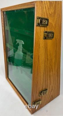 Vintage Remington Glass Front Wood Frame Pocket Knife Counter Display Case