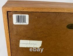 Vintage Remington Glass Front Wood Frame Pocket Knife Counter Display Case