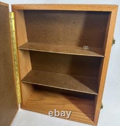 Vintage Remington Glass Front Wood Frame Pocket Knife Counter Display Case