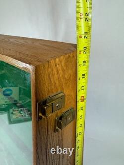 Vintage Remington Glass Front Wood Frame Pocket Knife Counter Display Case