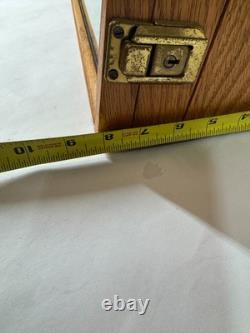 Vintage Remington Glass Front Wood Frame Pocket Knife Counter Display Case