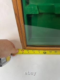Vintage Remington Glass Front Wood Frame Pocket Knife Counter Display Case