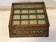 Vintage Rexall Steel Pens Smooth Durable Advertising Oak Wood Display Case