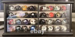 Vintage Riddell NFL Mini Helmet, 32 Team Set in Nice Wood Display Case