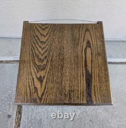 Vintage Rustic Oak Wood Clear Acrylic Store Display Case Countertop Showcase T75