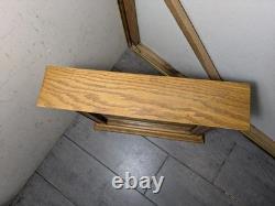 Vintage Rustic Solid Oak Wood Glass Wall Display Shadow Box Case Curio Frame P24