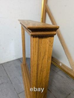 Vintage Rustic Solid Oak Wood Glass Wall Display Shadow Box Case Curio Frame P24
