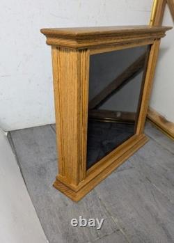 Vintage Rustic Solid Oak Wood Glass Wall Display Shadow Box Case Curio Frame P24