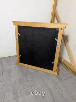 Vintage Rustic Solid Oak Wood Glass Wall Display Shadow Box Case Curio Frame P24