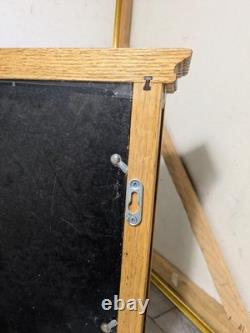 Vintage Rustic Solid Oak Wood Glass Wall Display Shadow Box Case Curio Frame P24