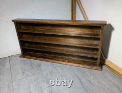 Vintage Rustic Wood Wall Shelf Miniatures Knick Knack Die Cast Car Display Case
