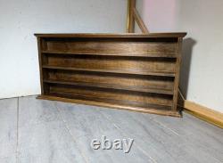 Vintage Rustic Wood Wall Shelf Miniatures Knick Knack Die Cast Car Display Case