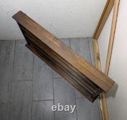 Vintage Rustic Wood Wall Shelf Miniatures Knick Knack Die Cast Car Display Case