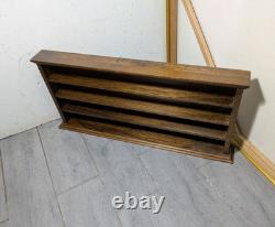 Vintage Rustic Wood Wall Shelf Miniatures Knick Knack Die Cast Car Display Case