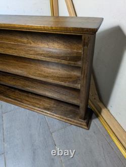 Vintage Rustic Wood Wall Shelf Miniatures Knick Knack Die Cast Car Display Case