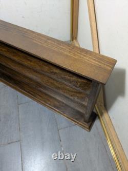Vintage Rustic Wood Wall Shelf Miniatures Knick Knack Die Cast Car Display Case