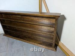 Vintage Rustic Wood Wall Shelf Miniatures Knick Knack Die Cast Car Display Case