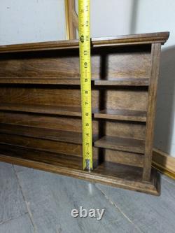 Vintage Rustic Wood Wall Shelf Miniatures Knick Knack Die Cast Car Display Case