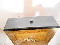 Vintage STANLEY DRILL BITS STORE COUNTER TOP DISPLAY WOOD SHOW CASE CABINET