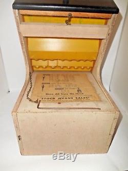 Vintage STANLEY DRILL BITS STORE COUNTER TOP DISPLAY WOOD SHOW CASE CABINET