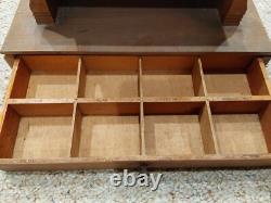 Vintage SWANK Store Dealer Display Case Wood Glass Cufflink Collar