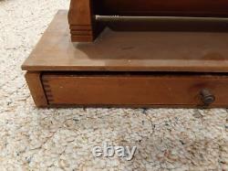 Vintage SWANK Store Dealer Display Case Wood Glass Cufflink Collar