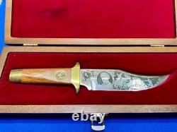 Vintage Samual Colt Bowie Knife in Wood Display Case