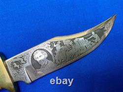 Vintage Samual Colt Bowie Knife in Wood Display Case