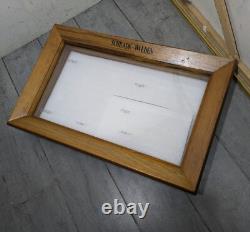 Vintage Schrade Walden Wood Framed Knife Display Case Shadow Box The Old Timer