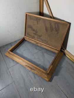 Vintage Schrade Walden Wood Framed Knife Display Case Shadow Box The Old Timer