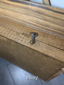 Vintage Schrade Walden Wood Framed Knife Display Case Shadow Box The Old Timer