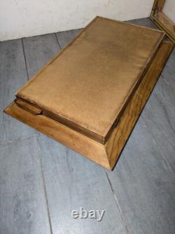 Vintage Schrade Walden Wood Framed Knife Display Case Shadow Box The Old Timer