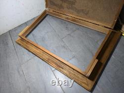 Vintage Schrade Walden Wood Framed Knife Display Case Shadow Box The Old Timer