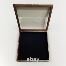 Vintage Select Merchandise Co Wood Shadow Box Display Case Glass Lid Wall Mount