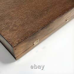 Vintage Select Merchandise Co Wood Shadow Box Display Case Glass Lid Wall Mount