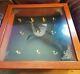 Vintage Sherlock Holmes Pipe Cabinet Wood Tobacco Glass Front Case Curio Display