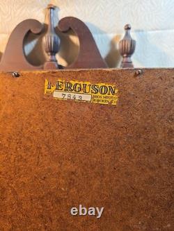 Vintage Small Curio Wall Hanging Curved Glass Cabinet Mirror Display Case